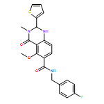 6-Quinazolinecarboxamide, N-[(4-fluorophenyl)methyl]-1,2,3,4-tetrahydro-5-methoxy-3-methyl-4-oxo-2-(2-thienyl)-