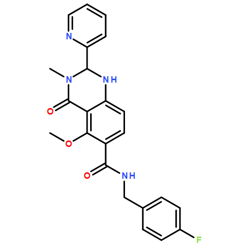 6-Quinazolinecarboxamide, N-[(4-fluorophenyl)methyl]-1,2,3,4-tetrahydro-5-methoxy-3-methyl-4-oxo-2-(2-pyridinyl)-