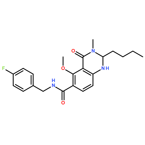 6-Quinazolinecarboxamide, 2-butyl-N-[(4-fluorophenyl)methyl]-1,2,3,4-tetrahydro-5-methoxy-3-methyl-4-oxo-