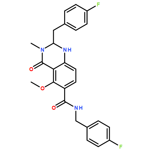 6-Quinazolinecarboxamide, N,2-bis[(4-fluorophenyl)methyl]-1,2,3,4-tetrahydro-5-methoxy-3-methyl-4-oxo-