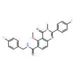 6-Quinazolinecarboxamide, 2-(4-fluorophenyl)-N-[(4-fluorophenyl)methyl]-3,4-dihydro-5-methoxy-3-methyl-4-oxo-