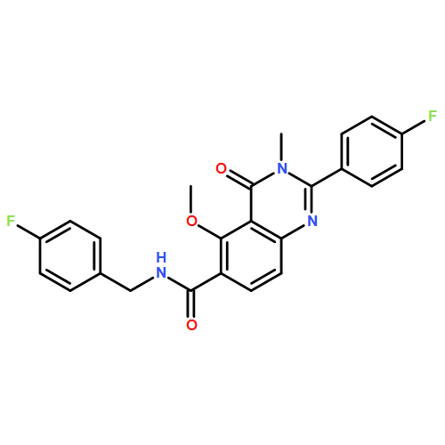 6-Quinazolinecarboxamide, 2-(4-fluorophenyl)-N-[(4-fluorophenyl)methyl]-3,4-dihydro-5-methoxy-3-methyl-4-oxo-