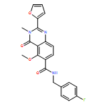 6-Quinazolinecarboxamide, N-[(4-fluorophenyl)methyl]-2-(2-furanyl)-3,4-dihydro-5-methoxy-3-methyl-4-oxo-