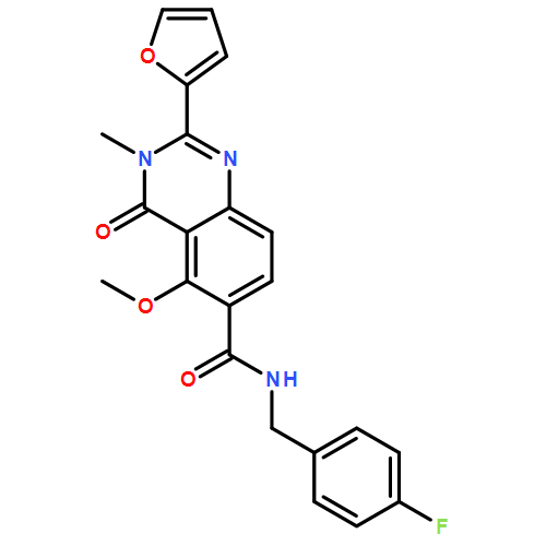 6-Quinazolinecarboxamide, N-[(4-fluorophenyl)methyl]-2-(2-furanyl)-3,4-dihydro-5-methoxy-3-methyl-4-oxo-