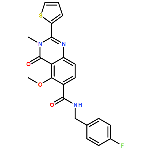 6-Quinazolinecarboxamide, N-[(4-fluorophenyl)methyl]-3,4-dihydro-5-methoxy-3-methyl-4-oxo-2-(2-thienyl)-