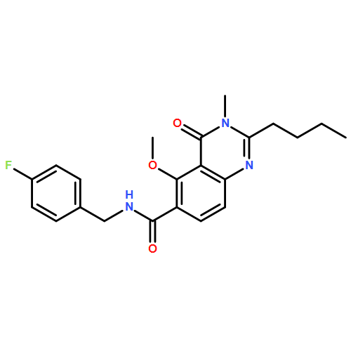 6-Quinazolinecarboxamide, 2-butyl-N-[(4-fluorophenyl)methyl]-3,4-dihydro-5-methoxy-3-methyl-4-oxo-