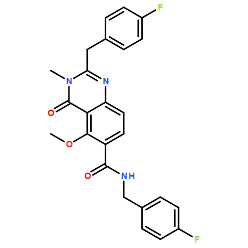 6-Quinazolinecarboxamide, N,2-bis[(4-fluorophenyl)methyl]-3,4-dihydro-5-methoxy-3-methyl-4-oxo-