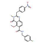 6-Quinazolinecarboxamide, N-[(4-fluorophenyl)methyl]-3,4-dihydro-5-methoxy-3-methyl-2-[(4-nitrophenyl)methyl]-4-oxo-