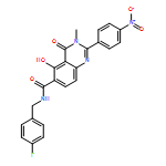 6-Quinazolinecarboxamide, N-[(4-fluorophenyl)methyl]-3,4-dihydro-5-hydroxy-3-methyl-2-(4-nitrophenyl)-4-oxo-