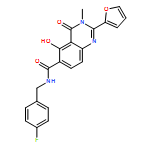 6-Quinazolinecarboxamide, N-[(4-fluorophenyl)methyl]-2-(2-furanyl)-3,4-dihydro-5-hydroxy-3-methyl-4-oxo-