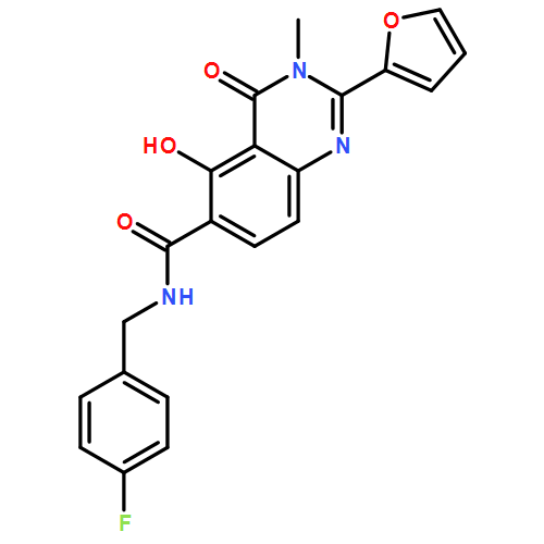 6-Quinazolinecarboxamide, N-[(4-fluorophenyl)methyl]-2-(2-furanyl)-3,4-dihydro-5-hydroxy-3-methyl-4-oxo-