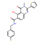 6-Quinazolinecarboxamide, N-[(4-fluorophenyl)methyl]-3,4-dihydro-5-hydroxy-3-methyl-4-oxo-2-(2-thienyl)-