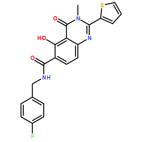 6-Quinazolinecarboxamide, N-[(4-fluorophenyl)methyl]-3,4-dihydro-5-hydroxy-3-methyl-4-oxo-2-(2-thienyl)-