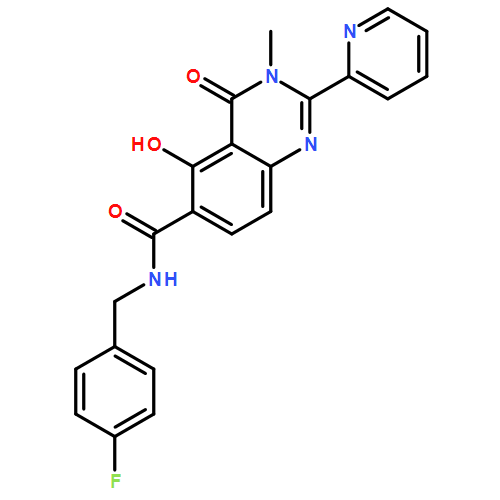 6-Quinazolinecarboxamide, N-[(4-fluorophenyl)methyl]-3,4-dihydro-5-hydroxy-3-methyl-4-oxo-2-(2-pyridinyl)-