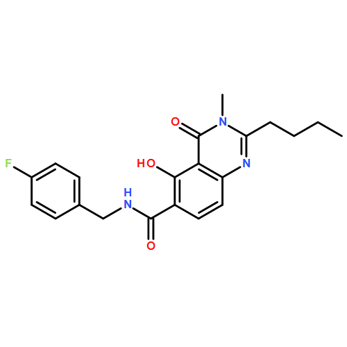 6-Quinazolinecarboxamide, 2-butyl-N-[(4-fluorophenyl)methyl]-3,4-dihydro-5-hydroxy-3-methyl-4-oxo-