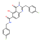 6-Quinazolinecarboxamide, N,2-bis[(4-fluorophenyl)methyl]-3,4-dihydro-5-hydroxy-3-methyl-4-oxo-