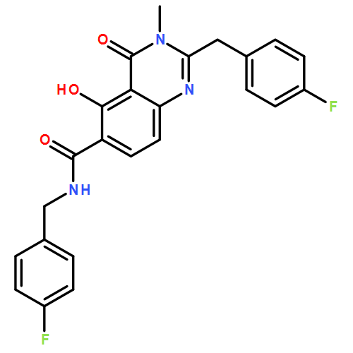 6-Quinazolinecarboxamide, N,2-bis[(4-fluorophenyl)methyl]-3,4-dihydro-5-hydroxy-3-methyl-4-oxo-