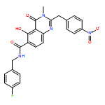 6-Quinazolinecarboxamide, N-[(4-fluorophenyl)methyl]-3,4-dihydro-5-hydroxy-3-methyl-2-[(4-nitrophenyl)methyl]-4-oxo-