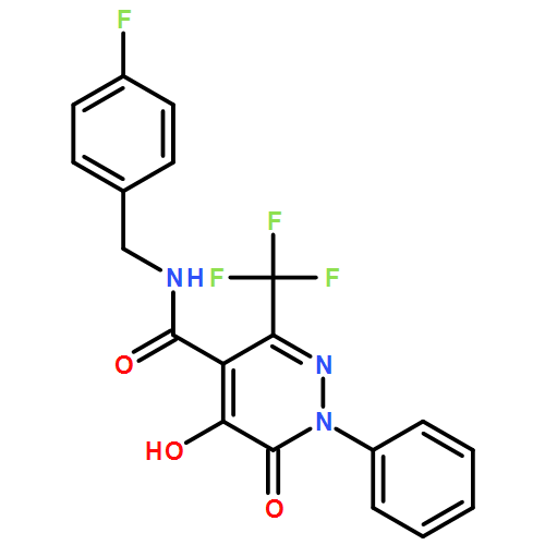 4-Pyridazinecarboxamide, N-[(4-fluorophenyl)methyl]-1,6-dihydro-5-hydroxy-6-oxo-1-phenyl-3-(trifluoromethyl)-