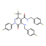 4-Pyridazinecarboxamide, 1-(4-fluorophenyl)-N-[(4-fluorophenyl)methyl]-5-[[(4-fluorophenyl)methyl]amino]-1,6-dihydro-6-oxo-3-(trifluoromethyl)-