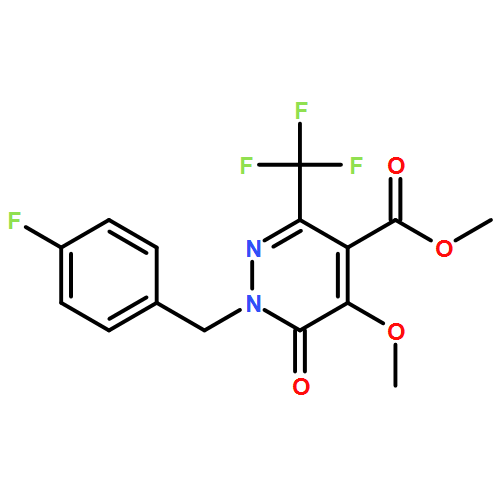 4-Pyridazinecarboxylic acid, 1-[(4-fluorophenyl)methyl]-1,6-dihydro-5-methoxy-6-oxo-3-(trifluoromethyl)-, methyl ester