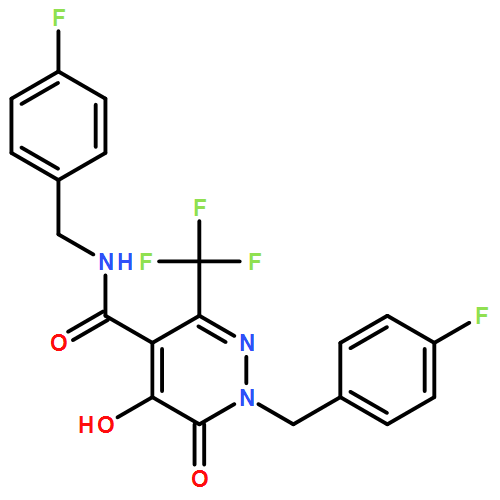 4-Pyridazinecarboxamide, N,1-bis[(4-fluorophenyl)methyl]-1,6-dihydro-5-hydroxy-6-oxo-3-(trifluoromethyl)-