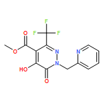 4-Pyridazinecarboxylic acid, 1,6-dihydro-5-hydroxy-6-oxo-1-(2-pyridinylmethyl)-3-(trifluoromethyl)-, methyl ester