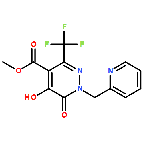 4-Pyridazinecarboxylic acid, 1,6-dihydro-5-hydroxy-6-oxo-1-(2-pyridinylmethyl)-3-(trifluoromethyl)-, methyl ester