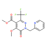 4-Pyridazinecarboxylic acid, 1,6-dihydro-5-methoxy-6-oxo-1-(2-pyridinylmethyl)-3-(trifluoromethyl)-, methyl ester