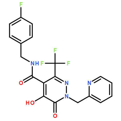 4-Pyridazinecarboxamide, N-[(4-fluorophenyl)methyl]-1,6-dihydro-5-hydroxy-6-oxo-1-(2-pyridinylmethyl)-3-(trifluoromethyl)-