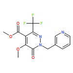 4-Pyridazinecarboxylic acid, 1,6-dihydro-5-methoxy-6-oxo-1-(3-pyridinylmethyl)-3-(trifluoromethyl)-, methyl ester