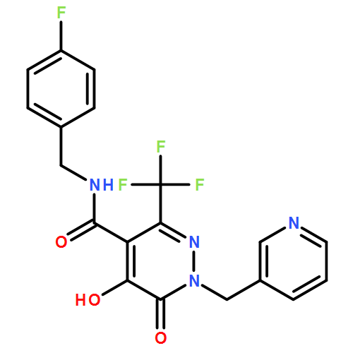 4-Pyridazinecarboxamide, N-[(4-fluorophenyl)methyl]-1,6-dihydro-5-hydroxy-6-oxo-1-(3-pyridinylmethyl)-3-(trifluoromethyl)-