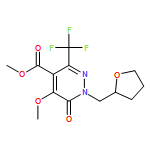 4-Pyridazinecarboxylic acid, 1,6-dihydro-5-methoxy-6-oxo-1-[(tetrahydro-2-furanyl)methyl]-3-(trifluoromethyl)-, methyl ester