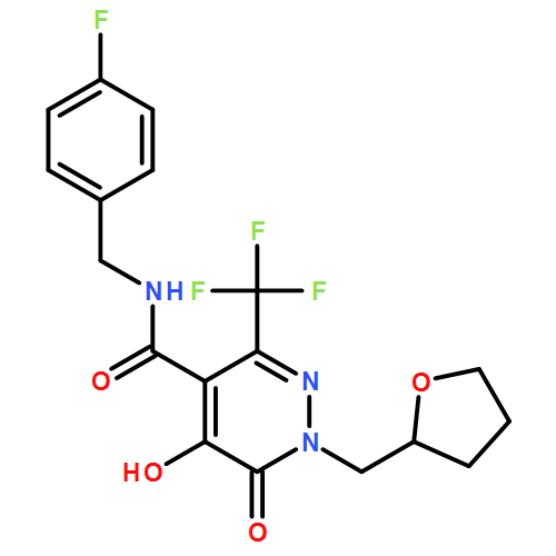 4-Pyridazinecarboxamide, N-[(4-fluorophenyl)methyl]-1,6-dihydro-5-hydroxy-6-oxo-1-[(tetrahydro-2-furanyl)methyl]-3-(trifluoromethyl)-