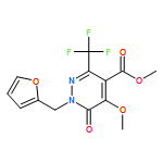 4-Pyridazinecarboxylic acid, 1-(2-furanylmethyl)-1,6-dihydro-5-methoxy-6-oxo-3-(trifluoromethyl)-, methyl ester