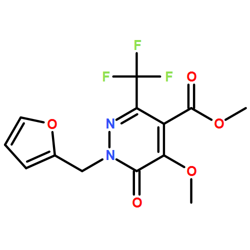 4-Pyridazinecarboxylic acid, 1-(2-furanylmethyl)-1,6-dihydro-5-methoxy-6-oxo-3-(trifluoromethyl)-, methyl ester