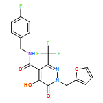 4-Pyridazinecarboxamide, N-[(4-fluorophenyl)methyl]-1-(2-furanylmethyl)-1,6-dihydro-5-hydroxy-6-oxo-3-(trifluoromethyl)-