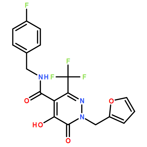 4-Pyridazinecarboxamide, N-[(4-fluorophenyl)methyl]-1-(2-furanylmethyl)-1,6-dihydro-5-hydroxy-6-oxo-3-(trifluoromethyl)-