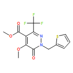 4-Pyridazinecarboxylic acid, 1,6-dihydro-5-methoxy-6-oxo-1-(2-thienylmethyl)-3-(trifluoromethyl)-, methyl ester