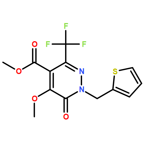 4-Pyridazinecarboxylic acid, 1,6-dihydro-5-methoxy-6-oxo-1-(2-thienylmethyl)-3-(trifluoromethyl)-, methyl ester