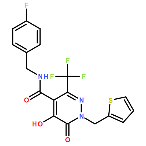 4-Pyridazinecarboxamide, N-[(4-fluorophenyl)methyl]-1,6-dihydro-5-hydroxy-6-oxo-1-(2-thienylmethyl)-3-(trifluoromethyl)-