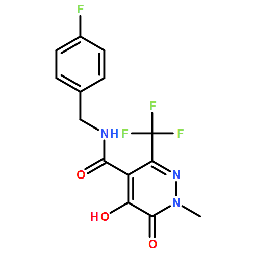 4-Pyridazinecarboxamide, N-[(4-fluorophenyl)methyl]-1,6-dihydro-5-hydroxy-1-methyl-6-oxo-3-(trifluoromethyl)-