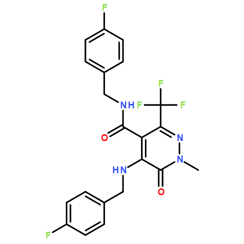 4-Pyridazinecarboxamide, N-[(4-fluorophenyl)methyl]-5-[[(4-fluorophenyl)methyl]amino]-1,6-dihydro-1-methyl-6-oxo-3-(trifluoromethyl)-