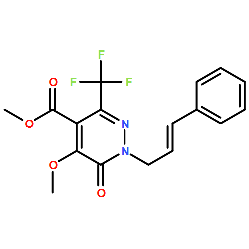 4-Pyridazinecarboxylic acid, 1,6-dihydro-5-methoxy-6-oxo-1-[(2E)-3-phenyl-2-propen-1-yl]-3-(trifluoromethyl)-, methyl ester