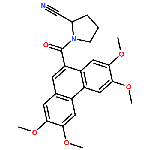 2-Pyrrolidinecarbonitrile, 1-[(2,3,6,7-tetramethoxy-9-phenanthrenyl)carbonyl]-, (2S)-