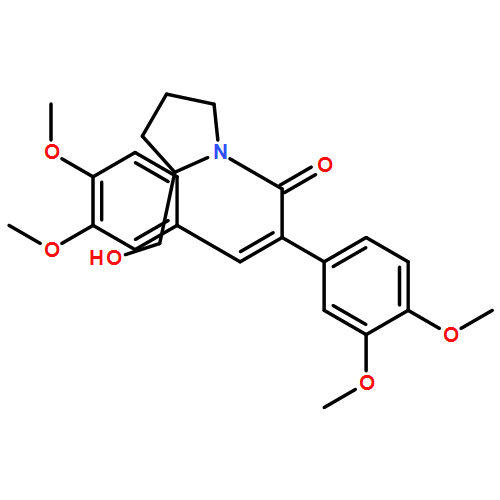 2-Propen-1-one, 2,3-bis(3,4-dimethoxyphenyl)-1-[(2S)-2-(hydroxymethyl)-1-pyrrolidinyl]-