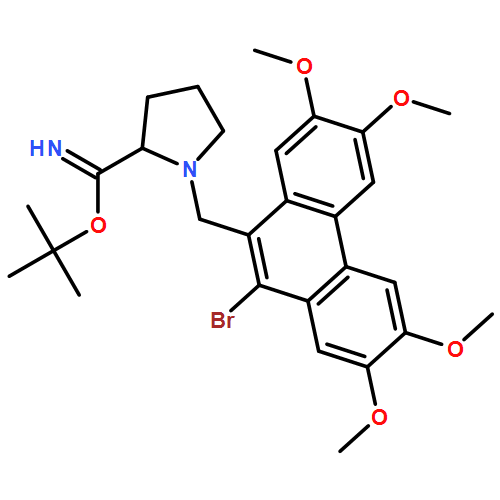 2-Pyrrolidinecarboximidic acid, 1-[(10-bromo-2,3,6,7-tetramethoxy-9-phenanthrenyl)methyl]-, 1,1-dimethylethyl ester, (2S)-