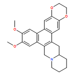 10H-1,4-Dioxino[2',3':6,7]phenanthro[9,10-b]quinolizine, 2,3,12,13,14,15,15a,16-octahydro-7,8-dimethoxy-