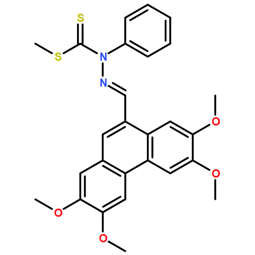 Hydrazinecarbodithioic acid, 1-phenyl-2-[(2,3,6,7-tetramethoxy-9-phenanthrenyl)methylene]-, methyl ester, (2E)-