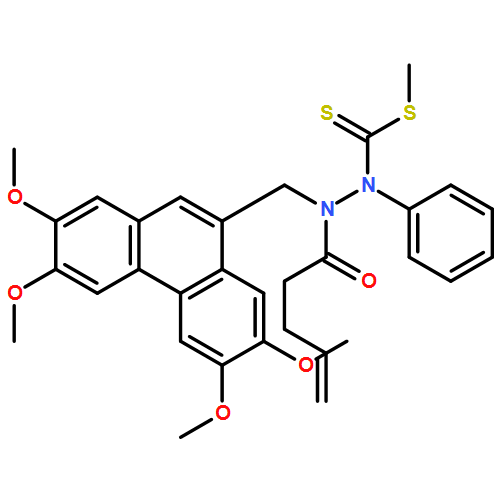 4-Pentenoic acid, 2-[(methylthio)thioxomethyl]-2-phenyl-1-[(2,3,6,7-tetramethoxy-9-phenanthrenyl)methyl]hydrazide